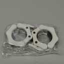 2 Olympic Barbell Clamps - Solid ABS Locking Barbell Collars with Quick Release - for Professional Training Strong Lifts and Olympic Training- Set of 2 (White)