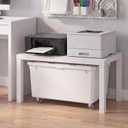 Furinno CLASSIC Coffee Table, Modern Rectangle Printer Stand, White