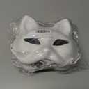 Pack of 2, DFLU Cat Therian Mask Kit with Fur and Eye Mesh, Blank DIY Therian Gear Stuff Masks Base to Paint