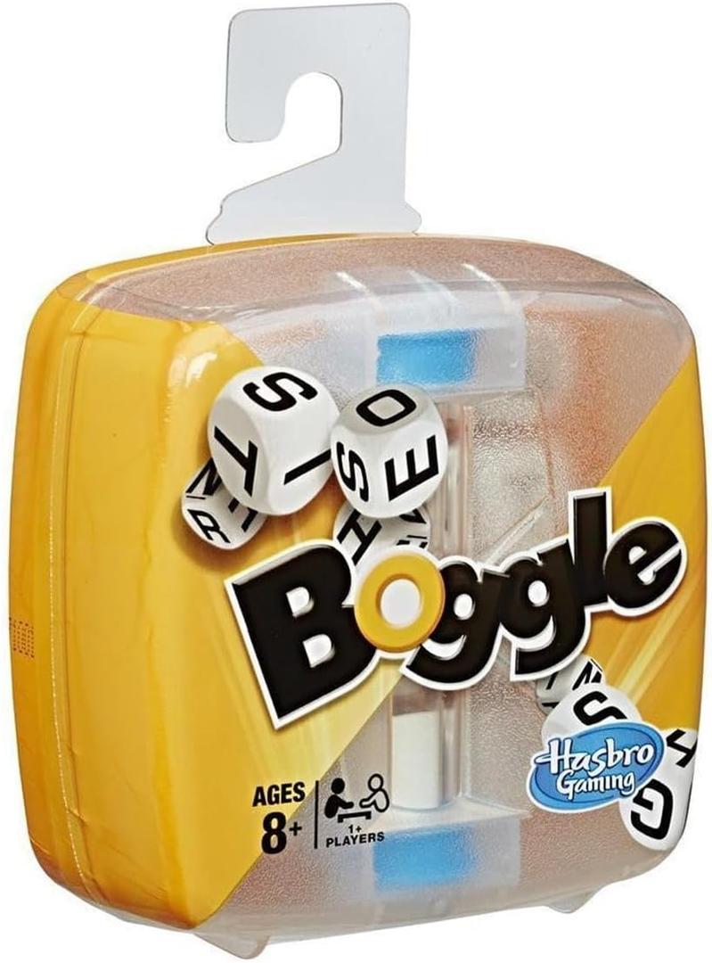 Hasbro Gaming Boggle Classic Game | Word Search Games | Ages 8+ | 1 or More Players | Portable Travel Size | Fun Family Dice Games for Adults and Kids