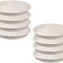 8 Pcs Stepping Stone Mold, Round Plastic Paver Molds for Concrete, Dia 15.1in/ 1.53 in Depth Cement White Tray, Reusable DIY Form for Paving Garden Path, Walkway, Patio, Outdoor Landscaping