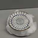 Goaste 8 Pack Ceramic Spoon Rest, 4.7" Cooking Utensil Rest Holder, Stackable Kitchen Gadget Spoon Cradle for Stove Top, Kitchen Counter, Housewarming Gifts, Vintage Blue