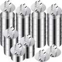 Patelai 36 Pieces Round Cake Mold Ring Stainless Steel Cake Mousse Mold Including Pushers 3.15 Inches Diameter