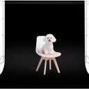 Black Photo Backdrop for Photoshoot Photography Background Studio Backdrop Streaming Video Shooting 8x10FT