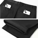 Mens Golf Dress Shorts Summer 12" Inseam Flat-Front Stretch Chino Short with Pockets (Black)