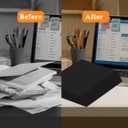 25Pcs Black Two-Pocket Heavyweight File Folder,Letter Size,Paper File Folder for School Office Home Bussines