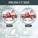 4 x Pig Ornament 2025, Merry Pigmas Christmas Ornament, White Elephant Gift  Red Truck with Santa Pig and Gifts  Farmhouse Holiday Dcor Ceramic Tree Decoration  Funny Animal Lover Ornament