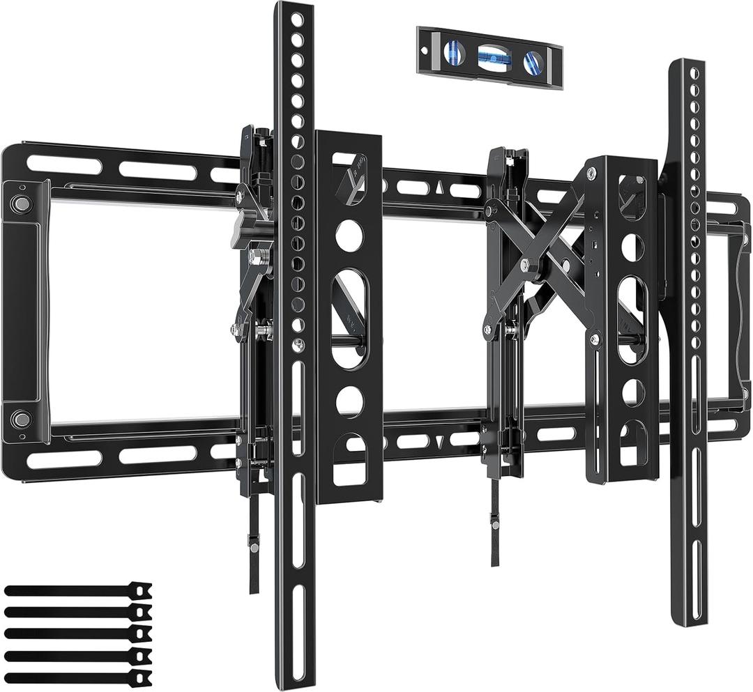 HOME VISION Advanced Full Motion TV Mount for 32-90 Inch TVs, Tilt TV Wall Mount with Extension, Swivel, Slide and Level, Wall Mount tv Bracket - Max VESA 600x400mm, up to 132lbs, 16/18/24 Inch Studs