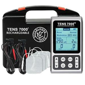 TENS 7000 Rechargeable Elite TENS Unit Muscle Stimulator and Pain Relief Device - Advanced TENS Machine for Effective Back Pain, Nerve Pain and Muscle Pain Relief