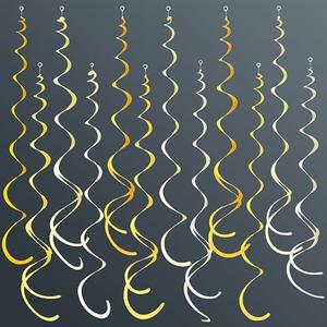 36Pcs Yellow Hanging Swirl Decorations Ombre Yellow Felt Swirl Streamer Spiral Ceiling Decoration Garland for Lemon Bee Sunflower Birthday Wedding Baby Shower Bridal Shower Bachelorette Party Supplies