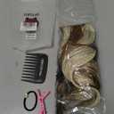 REECHO Clip in Hair Extensions, 5PCS Brown Hair Extensions 24" Thick Long Loose Waves hair extensions HE002 Invisible Lace Weft Natural Soft Hairpieces for Women  Medium Blonde with Highlights