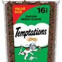 Temptations Cat Treats, Classic Crunchy and Soft Cat Treats, Seafood Medley Flavor, 16 oz. Tub