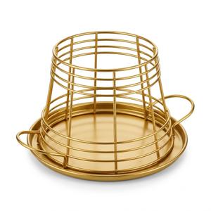 Gold Wire Beverage Dispenser Stand