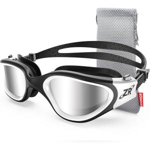 ZIONOR G1 Polarized Swimming Goggles for Unisex Adult Women Anti Fog 100% Anti UV Diving Goggles (A2 (Polarized + Mirror Silver))