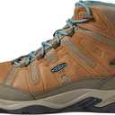 KEEN Women's, Circadia Mid Waterproof Hiking Boot (7.5, Toasted Coconut/North Atlantic)