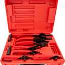 Snap Ring Pliers Set, .038in - .09in for Automobiles Lawnmowers and Farm Equipment Retaining Snap Ring and Circlip Removal Tools Straight & Bent Retaining Ring Pliers w/Hook & Pick