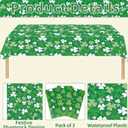 2 x St Patricks Day Tablecloth 2 Pack - 54x108 Green Shamrock Table Cloths for Rectangle Tables - Disposable Plastic Table Covers for Lucky Irish Party Supplies, Spring Picnic & Home Decor