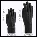Achiou Women Winter Gloves, Touch Screen Texting Gloves, Elastic Soft Warm Knit Lined, One Size (Black)