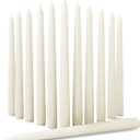 Soneldy 10 inch Tapered Candles 12 Pack - Long Burning, Dripless & Smokeless - Ivory Home Interior Candles (12 pcs 10 inch)