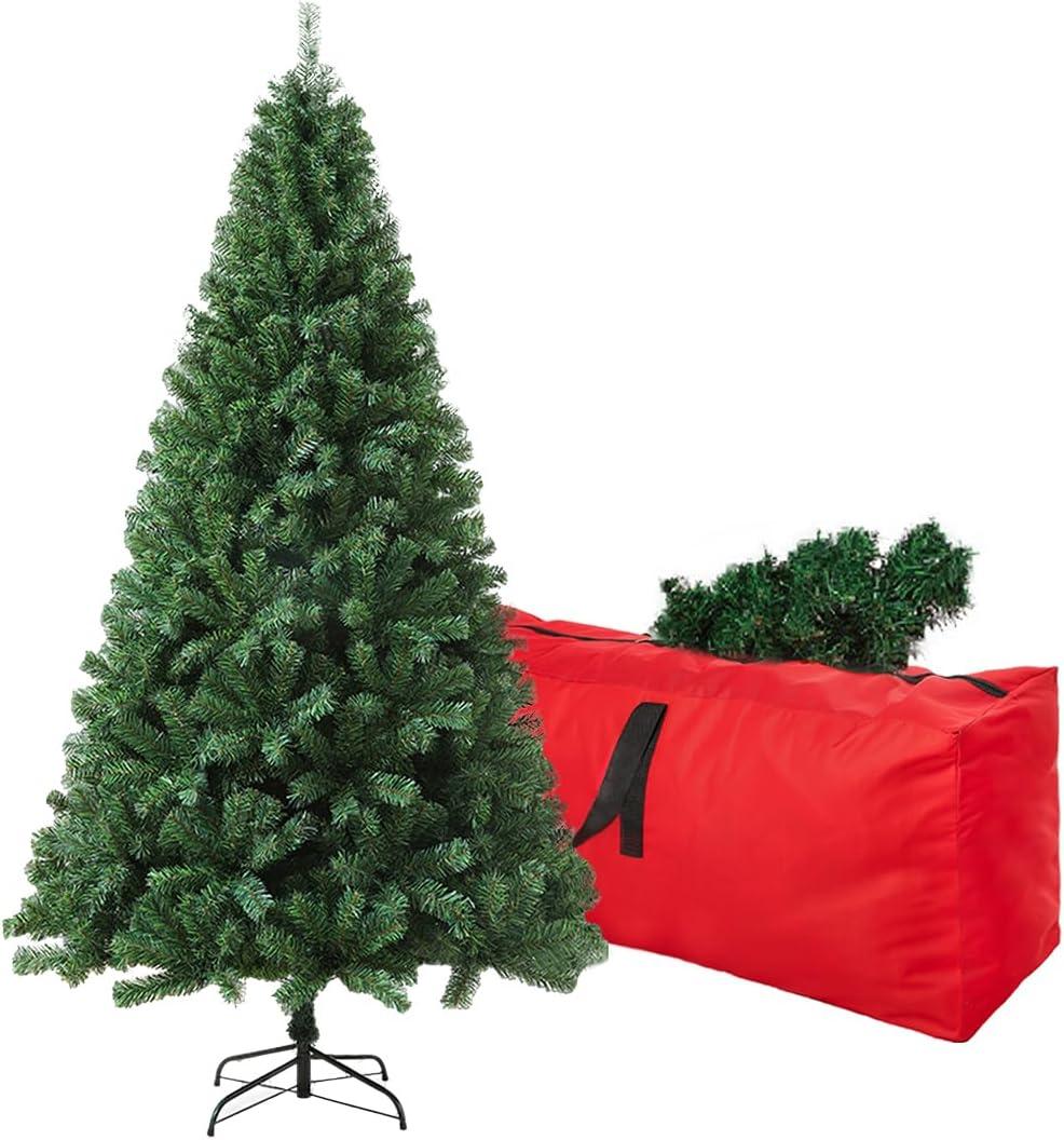 4ft Green Artificial Christmas Tree,Arbol de Navidad Small Fake Xmas Tree
Fake Christmas Tree with 450 Branch Tips,Premium Spruce Xmas Tree with Fold-Able Metal Base Stand,Home Office Party Decor