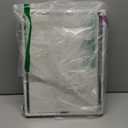 B FSOBEIIALEO Folding Storage Ottoman, Faux Leather Footrest Seat Coffee Table Toy Chest Kids, White 16.5"x12.6"x12.6"