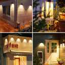 LUHLEE Solar Wall Lights Outdoor,Square Modern Solar Wall Sconce IP65 Waterproof Down Lighting Outdoor Lights for House,Porch,Garden,Yard, Patio,Fence Decor