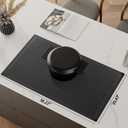 YUHFERA Stove Top Cover for Electric Stove - Silicone Stove Mat for Glass Top, Glass Cooktop Protector, XL Dish Drying Mats For Kitchen,Oven Covers for Electric Stove (Black,36 x 21)
