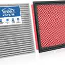 Engine+Cabin Air Filters Fit for 2014-2018 Chevrolet Silverado 1500GMC Sierra 1500, 2015-2020 Suburban Engine Air Filter Replacement Air Filter for My Car Accessories# CA8755A CF11809