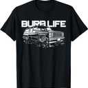 Squarebody Burb Life Truck Squarebody Suburban T-Shirt (Small, Black)