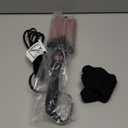 Three Barrel Curling Iron 7/8 Inch (22mm), 7 Heat Settings 180-430F, Ceramic Triple Hair Waver for Beach Waves, Dual Voltage 110-240V, Auto Shut-Off, Glove Included, Pink