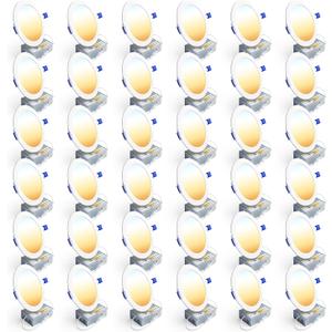 Ensenior 36 Pack 6 Inch LED Recessed Light, 5CCT Dimmable Canless Wafer