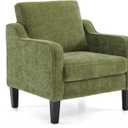 VINGLI Accent Chair for Living Room Chairs Olive Green Reading Chair for Bedroom Scooped Arm Chair Mid Century Modern Accent Chairs Upholstered Comfy Chair for Apartment, Waiting Room, 29.9" x 30.7" x 33"