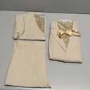 Boys Suit Kids Formal Suits for Boys Wedding Easter Outfits Dress Blazer Vest Pants Bowtie Set (12, Light Champagne)