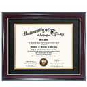 Certificate Document Recycled Polystyrene Frame with Black Gold Double Mat for 8.5"*11" 