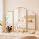 Wonderjune Trifold Vanity Mirrors 3 Way, 30 x 37 in