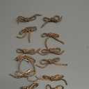 12 Pcs 3.2''x2.8'' Gold Glitter Christmas Bows Ornaments with Clip Metal Shiny Christmas Tree Decorations Bows for Wreath Garland Xmas Party Decorations Wedding Baby Shower Home Indoor Outdoor