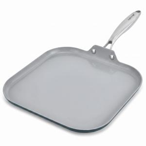 NutriChef 11-Inch Griddle Pan | Ceramic Non-stick with Induction Base