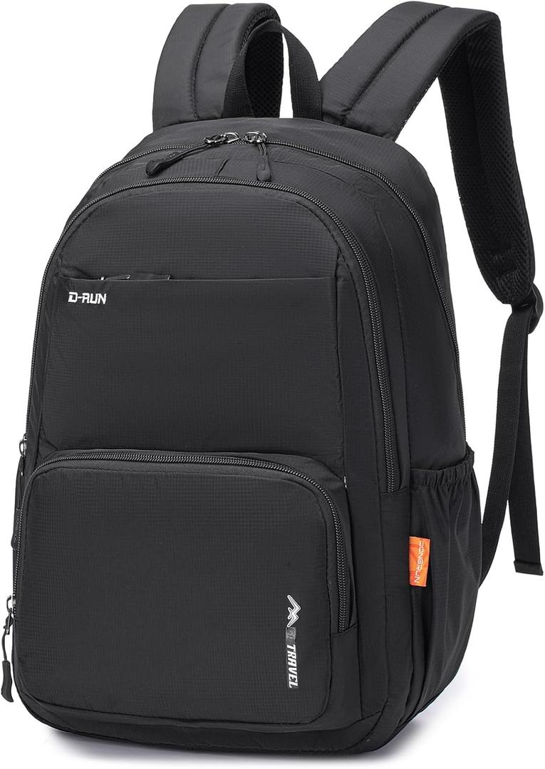 40x30x15cm Personal Item Travel Ryanair Backpack,16x12x6inch Small Carry On Backpack 20L,Flight Approved Underseat Travel Luggage Bag,Mochila de Viaje,Cabin Size Lightweight Backpack (Black)