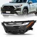 JFN Headlight Compatible with 2022-2025 Toyota RAV4 XSE/SE/Hybrid 81150-0R360 W/Bulbs HIGH(Driver Side)