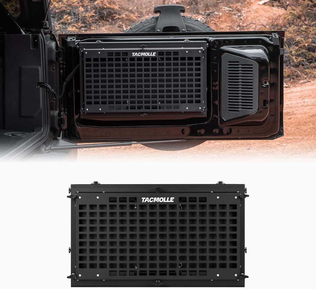 Tailgate Storage Box - Tactical Modular Storage MOLLE Panel for Tools MOLLE Accessories, Rear Tool Box Tailgate Table Fits for Ford Bronco 2021-2024