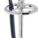 iDesign 3Section Toothbrush Holder for Bathroom  Toothbrush Stand for Countertop, White/Chrome