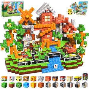 150 PCS Magnetic Blocks - Building Block for Kids Ages 4-8, Magnet Blocks Cubes for Boys Girls, STEM Educational Stacking Magnet Toy for 3 4 5 6 7 8 9 10 11 12 Christmas Birthday Gifts