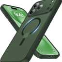 Faiono Magnetic for iPhone 17 Pro Max Case [Full Camera Protection][Military-Grade Protection][Compatible with MagSafe] Shockproof Protective Slim Phone Case for iPhone 17 Pro Max, Forest Green