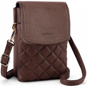 RFID Small Crossbody Purses for Women Quilted Cell Phone Purse with RFID Blocking Credit Card Slots