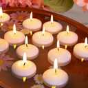 24 Pack 2 inch White Floating Candles Unscented Floating Candle for Centerpieces 5-6 Hours Burning 2 Floating Candle Bulk for Wedding