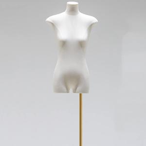 Manikin Female Dress Model for Sewing Clothing, Jewelry, Dress Model Display Torso, Half Scale Dress Body Form Clothing Body with Base Stand (Color : Style 1)