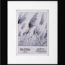 Gallery Solutions - 8"x10" Flat Black Picture Frame - Tabletop or Wall Mount - For 5"x7" Photos with Double White Mat - Versatile-Elegant For Home or Office Dcor - Traditional Photo Frame