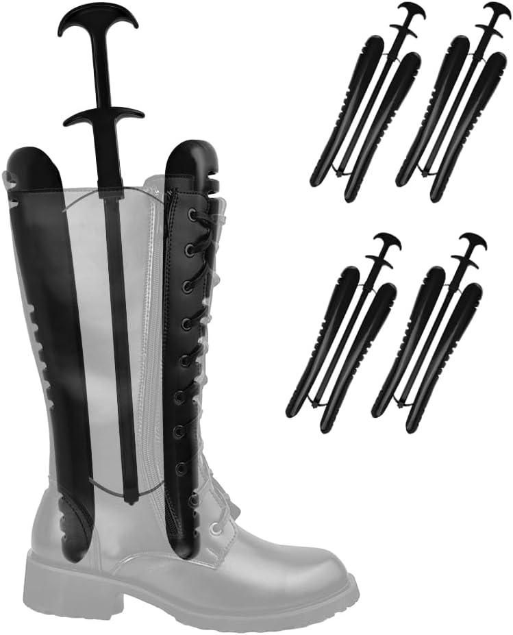 WAJJ Women Boot Calf Stretcher Adjustable Shoe Trees Length Width Keeper Shaper (Black)
