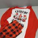 Matching Christmas Pajamas for Family/Couples, Plaid Pants with Christmas Tree Printed Tops Sleepwear, Xmas PJs Sets (Dwarf)