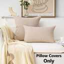 Home Brilliant Linen Pillow Covers 18x18 Set of 2 Burlap Decorative Beige Throw Pillows Cover for Couch Living Room, 18 x 18 inches, Light Linen